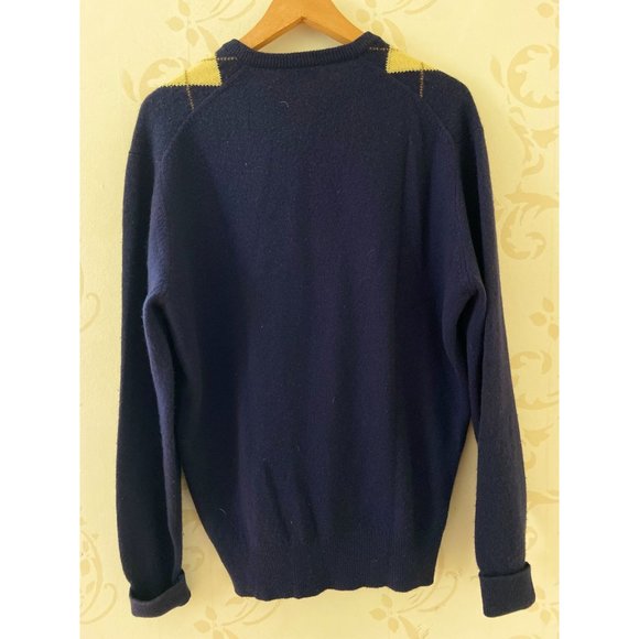 Mens Size 42" Jaeger Scotland 100% Cashmere Argyle Sweater - Picture 4 of 4